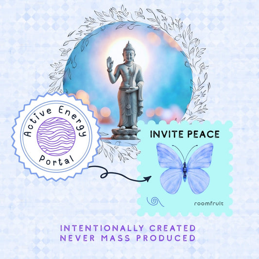 Abhaya mudra Buddha art for meditation space and spiritual protection