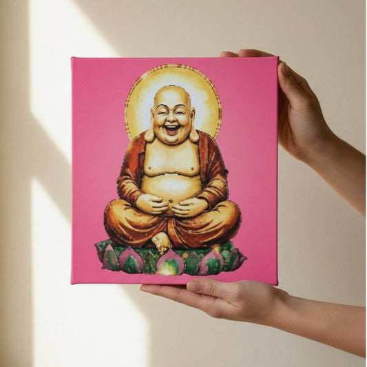 Prosperity Laughing Buddha feng shui artwork for financial success and abundance