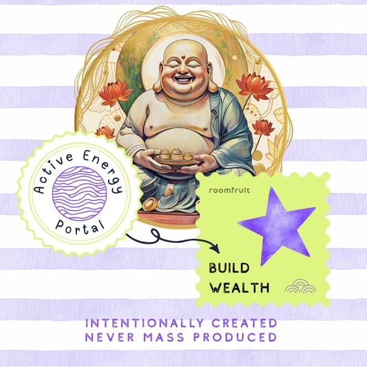 Abundance Laughing Buddha canvas art for wealth magnetism and prosperity