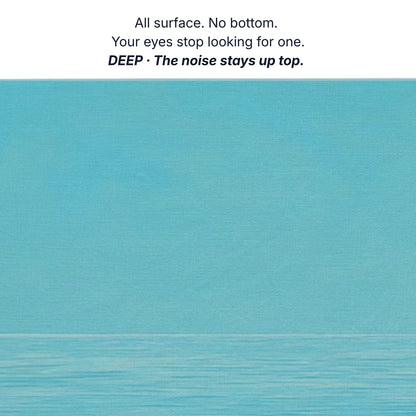 Art that makes a room feel calm, aqua into deeper aqua no edges just further in, water canvas detail by RoomFruit