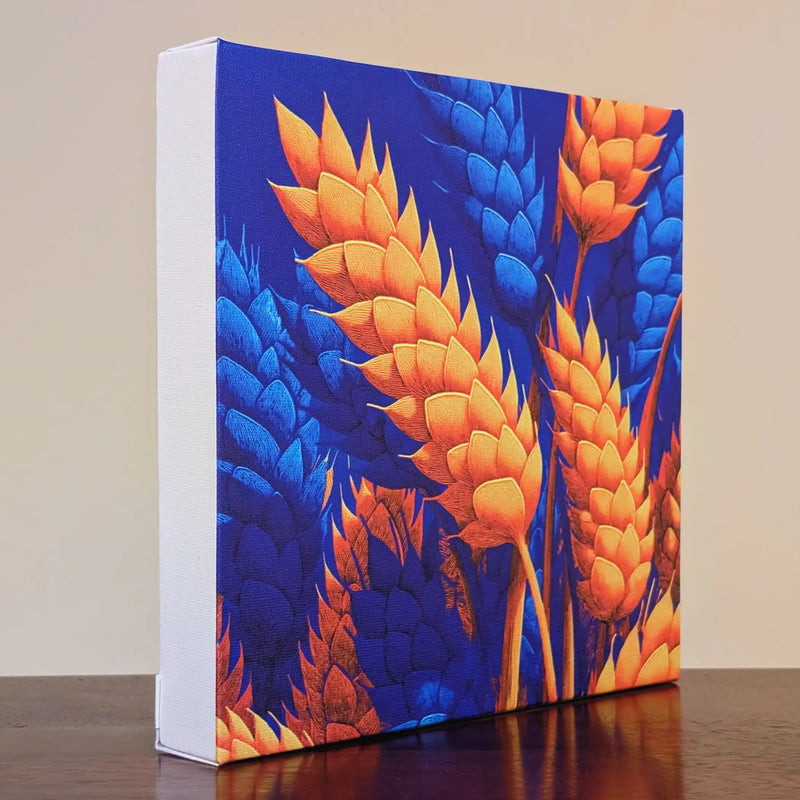 Bold Blue Canvas print with premium luxury look for wall decor 