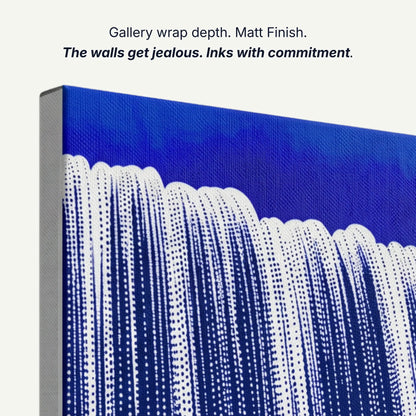 Canvas wall art gallery wrap depth with matt finish and archival inks, side profile detail