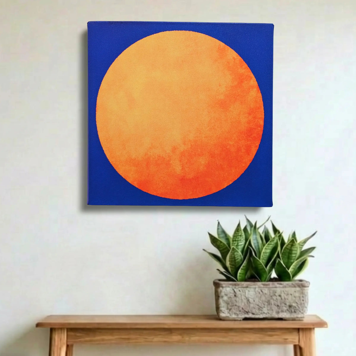 RISE Sun canvas wall art hallway