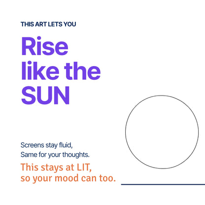 Rise like the Sun — RoomFruit LIT mood canvas wall art, sun line illustration
