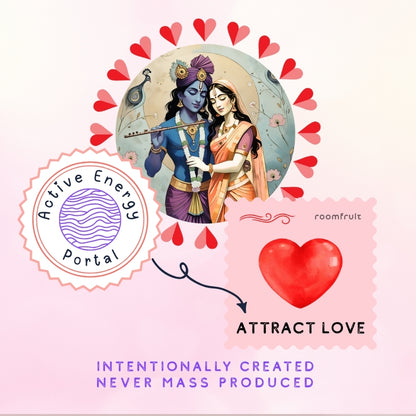 Circular design of spiritual couple painting for devotional wall decor and sacred home spaces.