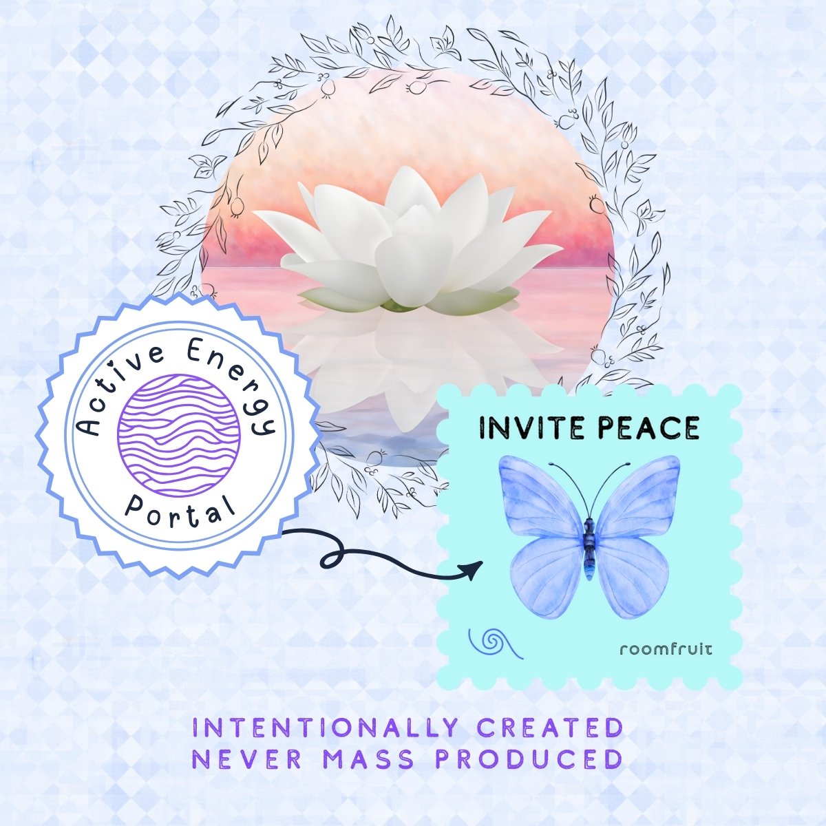 Circular design of spiritual flower paintings showcasing lotus symbolism art and purity paintings.
