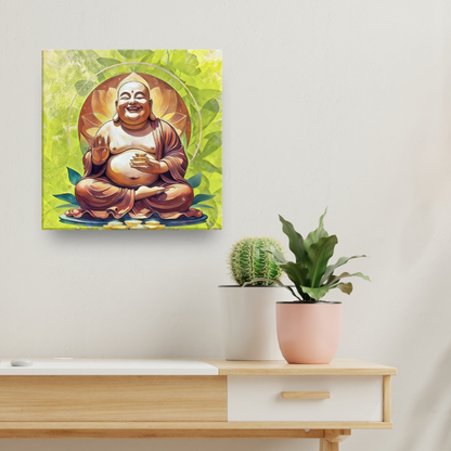 Feng shui wellness art on wall adds calming effect and mindful wellness decor.