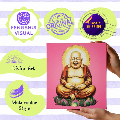 Money Buddha prosperity art featuring abundance and feng shui wealth energy