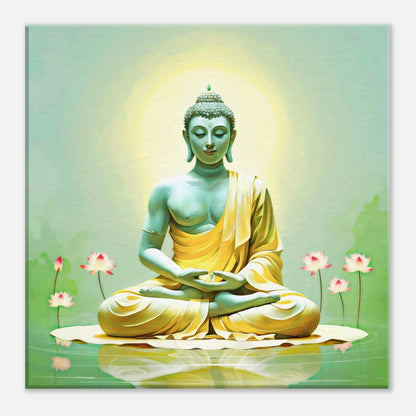 Dhyana Buddha canvas for meditation and spiritual peace, perfect zen wall decor.