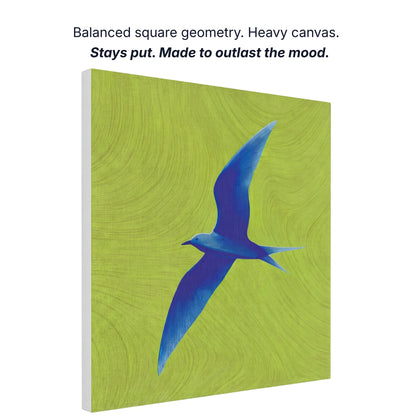 Ready to hang canvas wall art showing balanced square geometry, heavy canvas construction, gallery quality