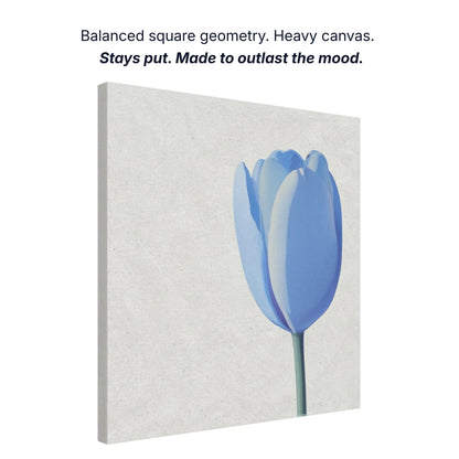 Ready to hang canvas wall art showing balanced square geometry, heavy canvas construction, gallery quality