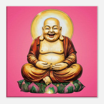 Wealth Buddha painting canvas for abundance, financial success, and feng shui abundance at home.